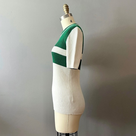 ❤️ Tory Burch ❤️ Short Sleeve Ribbed Knit Sweater - Picture 5 of 7